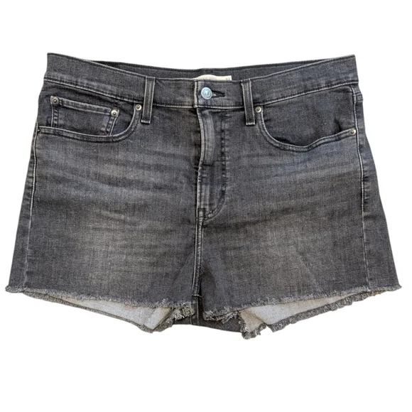 Black Levi's shorts 32 summer jeans high rise - Picture 2 of 6